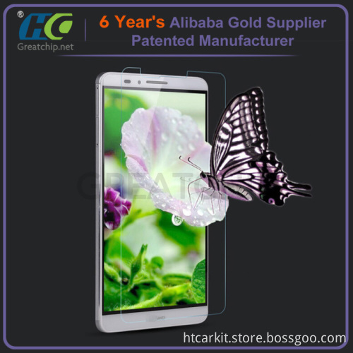 0.26mm thickness 9H hardness screen protector for huawei ascend g7 tempered glass film